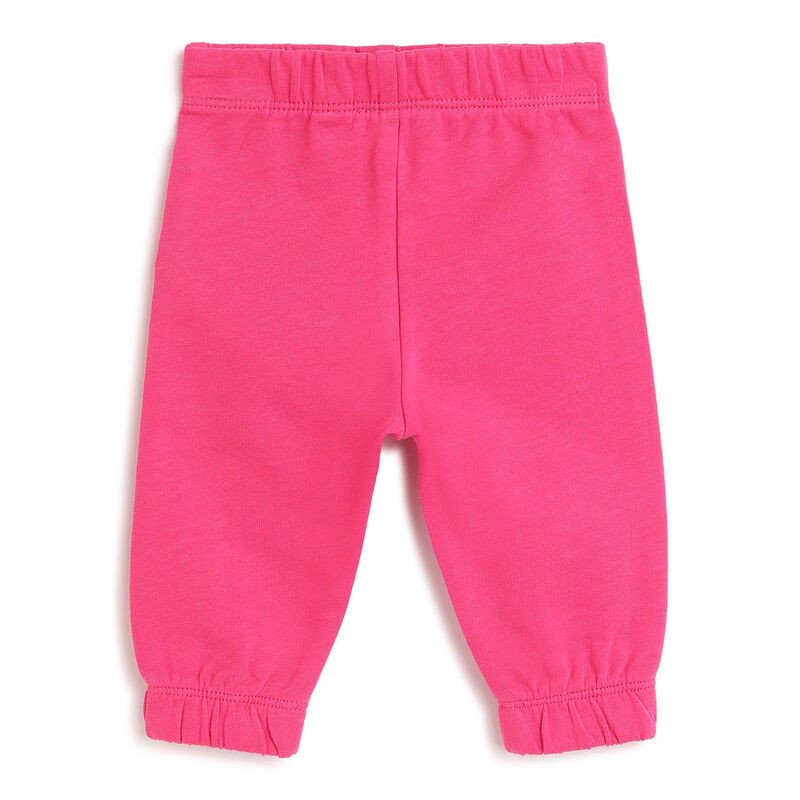 Girls Dark Pink Printed Trouser image number 1